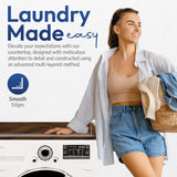 OfficeSimpli Washer Dryer Countertop, Made in USA, Non-Slip Pads, Laundry Room Wood Topper, Washer Dryer Cover for Top, Laundry Guard, Laundry Countertop (California Walnut, Standard (27.5" x 54")) OfficeSimpliUS