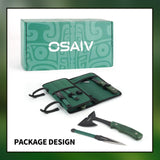 OSAIV Throwing Axes Set, Full Tang Stainless Steel Well Balanced Hatchet with Wooden Handle, 8.8in Double Bit Axe for Backyard Recreation and Competition, 3 Pack with Storage Bag and Whetstone osaiv