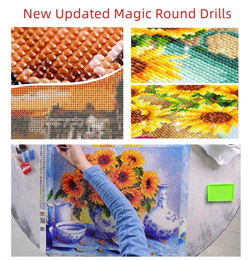DIY 5D Diamond Art Painting Kits Sun and Camel Egyptian Pyramids Full Drill Round Diamond Art Paint by Number Kits for Beginner Crystal Cross Stitch for Wall Decoration(30x40cm) Generic