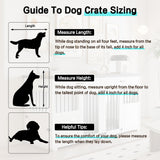 Dog Crate Furniture - Indoor Wood Dog Kennel Furniture 4 Doors with Divider and 2 Drawers - 72" L x 23.6" W x 34.8" H, White Faceket