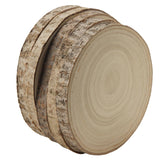 KINJOEK 10 PCS 7-8 Inch Large Natural Wood Slices with Bark, Unfinished Wooden Coasters Circles, Blank Round Wood Ornaments Slices Bulk for Centerpieces Craft Wedding Party Christmas Decor KINJOEK