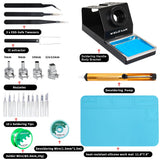 Weld Lux Upgraded 820W 2 IN 1 Hot Air Rework and Soldering Iron Station with °F /°C, Cool/Hot Air Conversion, Digital Temperature Correction and Sleep Function Weld Lux