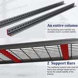 PMKES 77" W Storage Kitchen Shelves Heavy Duty Garage Shelving 4 Tier Metal Shelving Unit, Adjustable Shelves, 3800LBS Steel Industrial Shelving for Basement, Commercial, 77" W*24" D*72”H, Black PMKES