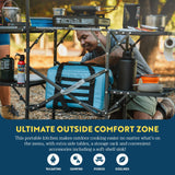 GCI OUTDOOR Master Cook Station | Portable Folding Kitchen Table with Soft Shell Sink, Heat Resistant Tabletop & Telescoping Lanter Pole, Perfect for Camping Trips GCI Outdoor