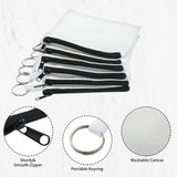 30 Pieces Sublimation Coin Purse Canvas Makeup Bag Blank Cosmetic Pouch with Zipper DIY Craft Bag Canvas Pencil Pouch Travel Cosmetic Bag Cosmetic Organizer Bag Toiletry Pouch for Travel, Black, Frienda