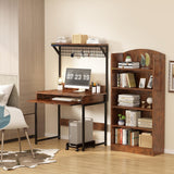 ALISENED 31.5" Computer Desk with Hutch, Office Desk Study Table Writing Desk Workstation PC Table for Home Office, Space Saving Design ALISENED