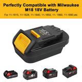 ZLWAWAOL MIL18DL Battery Adapter Converter for Milwaukee to Dewalt Battery, for Milwaukee M18 18V Lithium Battery Convert to Dewalt 20V Lithium Battery,for Dewalt 20V Cordless Tools ZLWAWAOL