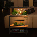 ZSLTLDU 20 Gallon Aquarium Stand, 20 Gallon Fish Tank Stand, 29.5" L x 15.7" W x 30.7" H Metal Frame Reptile Tank Stand, Fish Tank Table Stand for Accessories Storage ZSLTLDU