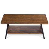 Olee Sleep Cocktail Table with Metal Legs, Rustic Brown Olee Sleep