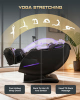 4D Massage Chairs Full Body,Zero Gravity SL-Track Shiatsu Massage Chair Recliner,Core Heating,20 Massage Techniques,Deep Yoga Stretch,Foot Rollers, Ai Voice,Touch Screen,Wireless Charging armali
