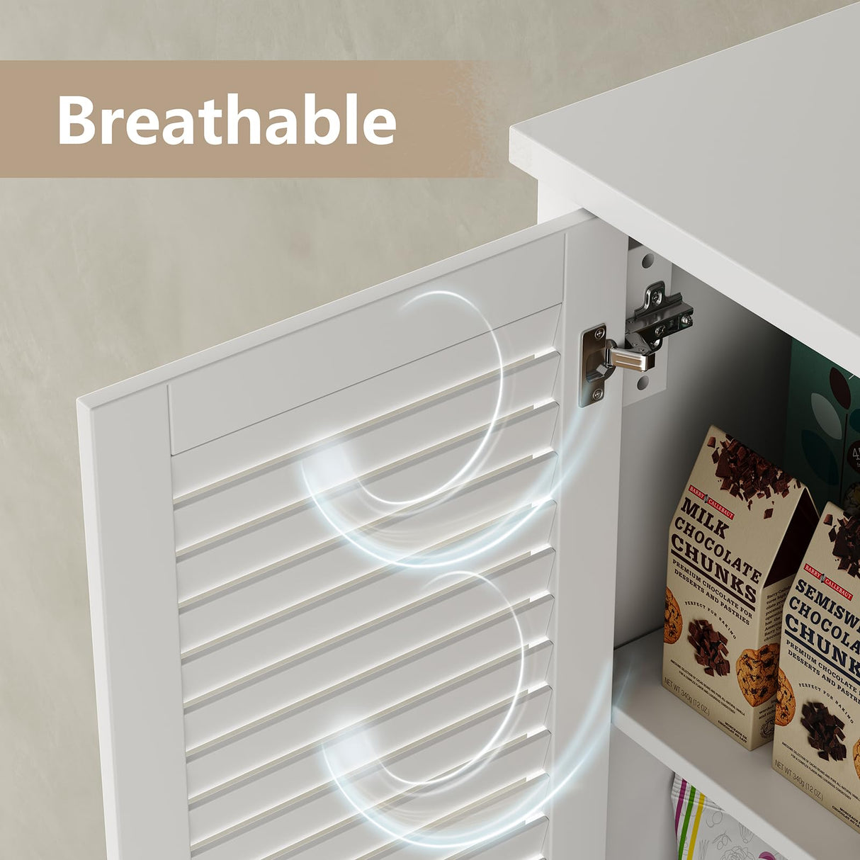 furomate 71" Tall Kitchen Pantry with Louver Doors, Wooden Food Pantry Storage Cabinet, Cupboard Buffet Cabinet for Kitchen Dining Living Room furomate