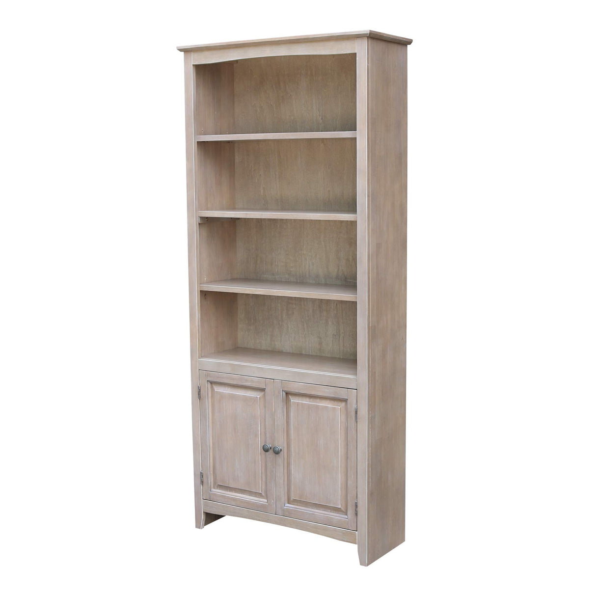 International Concepts Shaker Bookcase-72 H Bookcase, Washed Gray Taupe IC INTERNATIONAL CONCEPTS