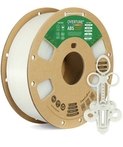 OVERTURE ABS Filament 1.75mm, ABS 1kg Spool (2.2lbs),3D Printer Filament,Dimensional Accuracy +/- 0.02 mm, Fit Most FDM Printer (Natural)