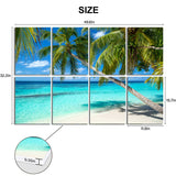 8 Pack Art Acoustic Panels Tropical beach Soundproof Wall Panels, 32"x48" Decorative Sound Absorbing Panels, Acoustic Treatment for Home, Office DSFAJWEFH