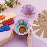 FREEBLOSS 9 Set Woven Basket Kit Woven Easter Basket Kit DIY Woven Basket Set Wicker Basket Kit for Beginners Basket Making Kit with Basket Weaving Supplies Basket Weaving Kits FREEBLOSS