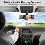 12 PCS Angel Wings Sublimation Keychain Blanks Gold, Double Side Heat Transfer Blanks with Angel Wings Charms, MDF Round Key Rings Blanks for Sublimation DIY Craft OMISTAR