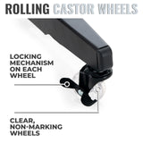 612 Vermont Universal Metal Rolling Artificial Christmas Tree Stand for Trees up to 12 Foot Tall, Locking Caster Wheels, TK-30019-CC-VT 612 Vermont