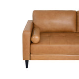 Naomi Home Genuine Leather Upholstered Sofa Set - Revel in Exquisite Leather Opulence - Unparalleled Luxury Mid-Century Leather Chair/Loveseat/Sofa Tan Naomi Home