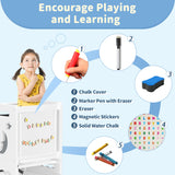 TOETOL Bamboo Toddler Kitchen Stool for Kids Step Stool - White Little Helper Tower Adjustable Height with Learning Black & White Activity Board1 TOETOL