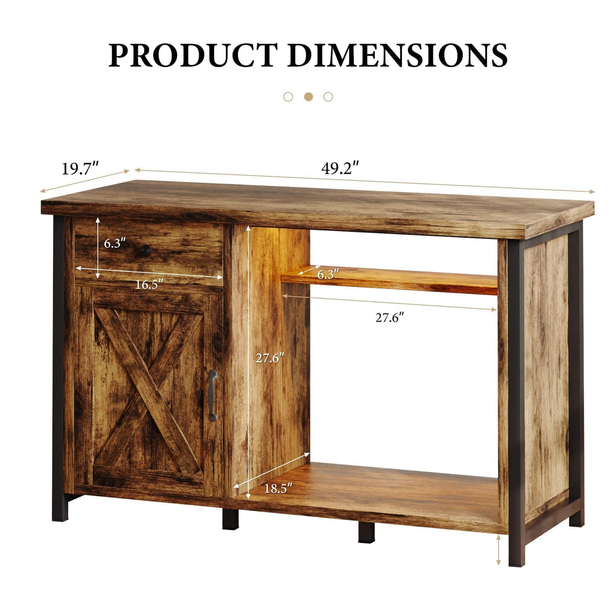 4ever2buy 55-75 Gallon Fish Tank Stand with Power Outlets, LED Light, Heavy Duty Aquarium Stand with Cabinet for Fish Tank Accessories Storage, for Turtle Tank, Reptile Terrarium, 1100LBS, Black 4ever2buy