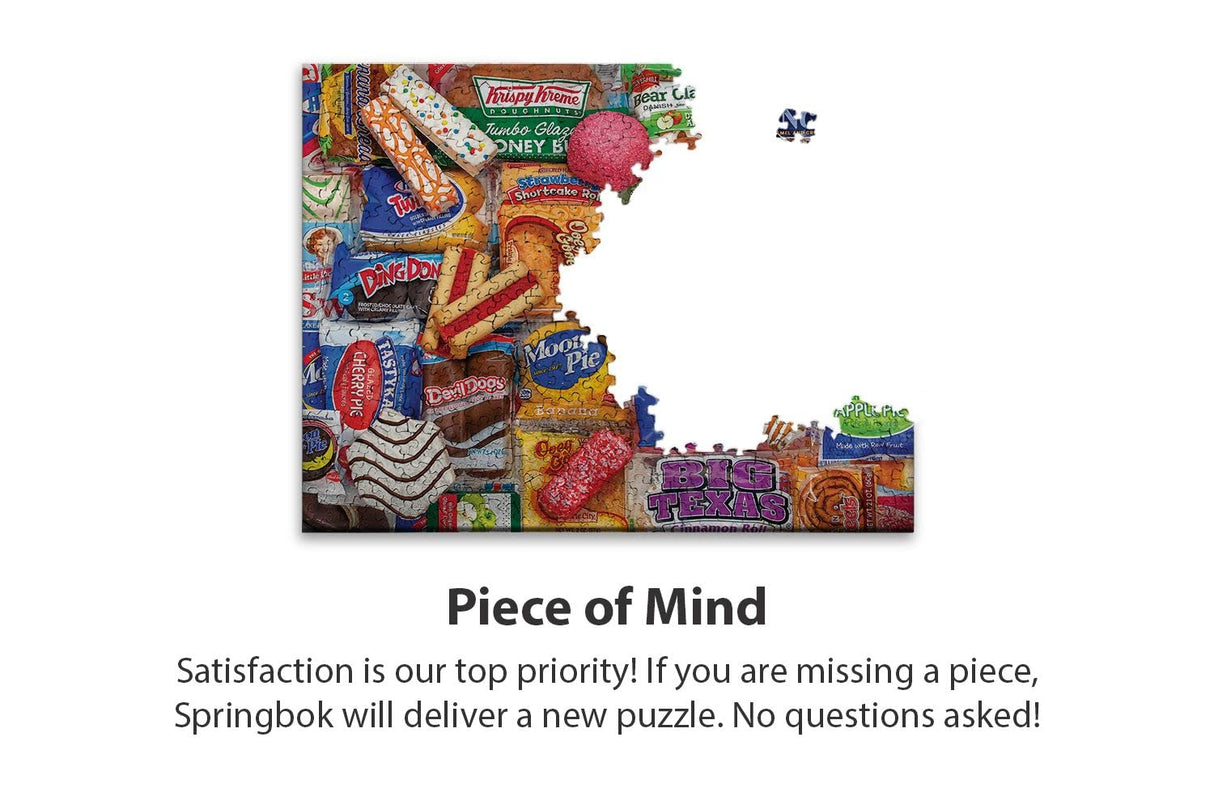 Springbok - Snack Treats - 500 Piece Jigsaw Puzzle- Nostalgic Photo of Our Favorite Snacks from Past Springbok