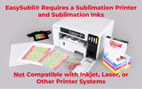 Siser EasySubli HTV - Printable Sublimation Heat Transfer Vinyl - 10 Sheets of EasySubli (8.4"x11") and 10 Sheets of EasySubli Mask (8"x10") Siser