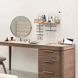 VINAEMO Jewelry Organizer Hanging Wall Mounted Jewelry Holder with Rustic Wood Drawer & Large Capacity Storage Shelf Rack Display for Earrings Rings Necklaces Bracelet VINAEMO