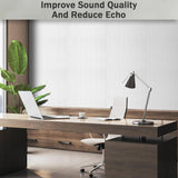 10 Pack Acoustic Panels,47.2x23.6x0.4 inch Acoustical Wall Panels,Large Soundproof Panels,Self-Adhesive Sound proof panels for walls,Acoustic Treatment for Recording Studio&Office Vertical,White EVENRISING