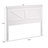 Farmhouse Style Gloss White Wood Panel Headboard - Queen Size by Glenwillow Home Glenwillow Home