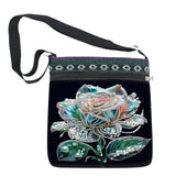 DIY Diamond Art Painting Canvas Crossbody Bag, Ethnic Style, Special Shaped Crystal Diamond Painting by Numbers Mosaic Kits Focart