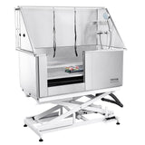 VEVOR 50" Pet Dog Bathing Station Electric Height Adjustment, Professional Stainless Steel Dog Grooming Tub w/Soap Box, Faucet,Rich Accessory,Bathtub for Multiple Pets, Washing Sink for Home(Left) VEVOR