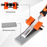 Yunziling 10Pcs Wood Chisel Sets, 6Pcs Premium Wood Chisels with Honing Guide, Sharpening Stone & Carpenter Pencils, Wood Carving Tools Kit for DIY & Professional Use (6-38mm) Yunziling