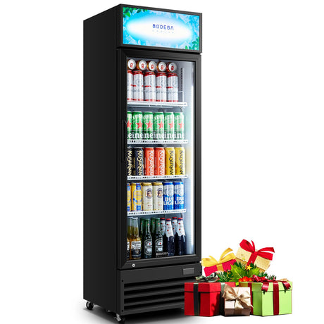 BODEGACOOLER Glass door commercial refrigerators, 9 cu.ft commercial beverage refrigerator, glass door display refrigerator for beer,bar,drink, Commercial fridge, Commercial merchandiser refrigerator. BODEGA