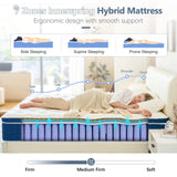 Queen Mattress 12 Inch, Gel Memory Foam Queen Size Hybrid Mattress with Luxury 10 Layers, Medium Firm Queen Bed Mattress in a Box with Pressure Relief and Support, CertiPUR-US Foam & 365-Night Trial Slumber Castle