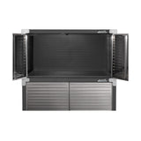 Seville Classics UltraHD Heavy Duty Mega Solid Steel Metal 2-Door Lockable Stacker Wall Storage, Cabinet Organizer for Garage, Warehouse, Office, Classroom, Graphite, 36" W x 24" D x 18.5" H Seville Classics