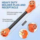 Nilight EV Charger Adapter Cord 30 Amp to 50 Amp 3 Prong Pure Copper Old Dryer Outlet to EV Plug Conversion Heavy Duty 10 Gauge Wire 10-30P 14-50R 30M/50F for Level 2 EV Charging Nilight