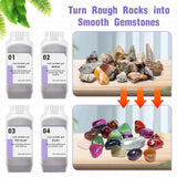 Nuanchu 8.8 Pounds Walnut Shell Media Rock Tumbler Grit and Polish Refill Kit, Tumbling Grit Media and Polish Refill Kit Rock Polish Supplies & Accessories for Rock Brass and Metal Cleaning Polishing Nuanchu