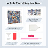 SJUTOUCI Cat Diamond Painting Kits for Adults, Diamond Art Kits for Beginners, DIY 5D Full Drill Diamond Dots Gem Craft Art Home Wall Decor 12x12 inch, Winter SJUTOUCI