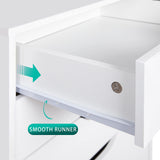 Naomi Home Office File Cabinets Wooden File Cabinets for Home Office Lateral File Cabinet Wood File Cabinet Mobile File Cabinet Mobile Storage Cabinet Filing Storage Drawer White/9 Drawer Naomi Home