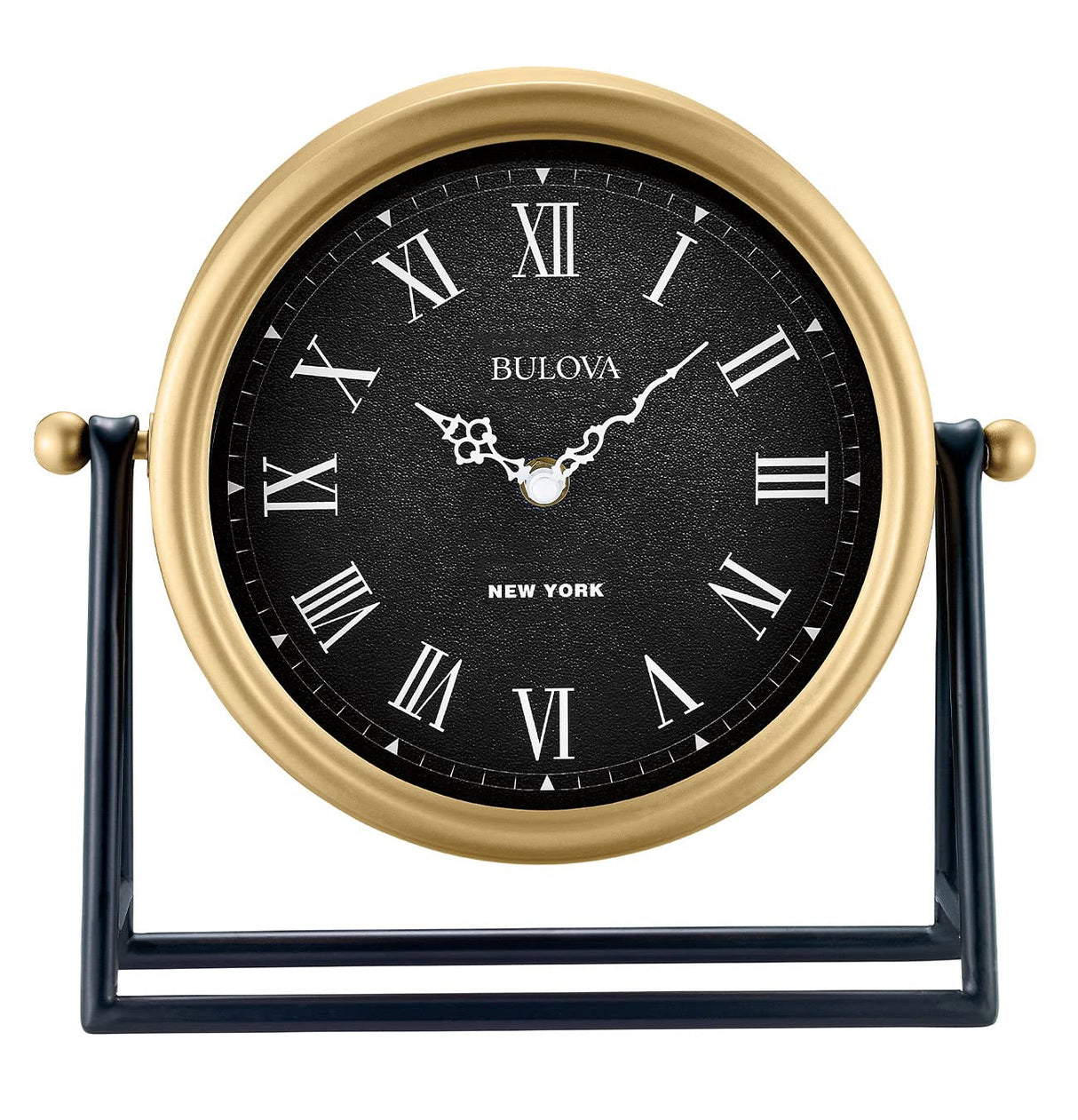 Bulova Clocks Model B8901 Newton, Gold and Black Bulova