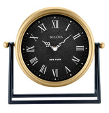 Bulova Clocks Model B8901 Newton, Gold and Black Bulova