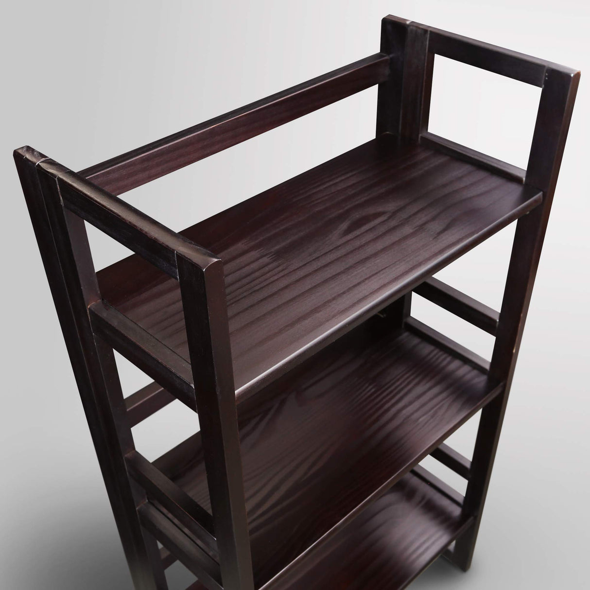 Casual Home 3-Shelf Folding Student Bookcase (20.75" Wide)-Espresso Casual Home