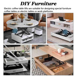 Coffee Table Lift,Electric Coffee Table Lift,Portable Smart Lift Top Coffee Table,Electric Scissor Lift Table with Remote Control,Height Adjustable,Easy to Carry,Wiredremotecontrol zxmeimm