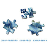 Sea Turtle Puzzles Flower Puzzle for Adults 1000 Pieces, Animal Art Jigsaw Puzzles 1000 Pieces Nature Puzzle, Fantasy Green Turtle Painting Puzzle BBOLDIN