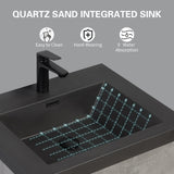 Floating Vanity Bathroom, 60 Inch Bathroom Vanity with Sink, Wall Mounted Double Sink Bathroom Vanity, Soft Closed 2 Drawers, Integrated Sink (Dark Birch) VUMALL