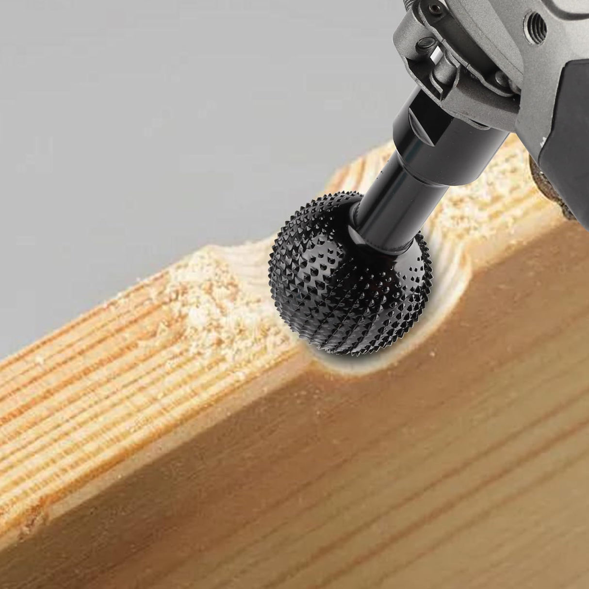 Boounyatin Sphere Rotary Burr with 5/8-11 Threads for 4 1/2 and 5 Inch Angle Grinder, Ball Gouge Angle Grinder Attachments Power Carving Tools for Woodworking Polishing Engraving Boounyatin