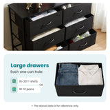 OLIXIS 6 Drawers Storage Organizers Units, Closet Organizers and Storage for Clothes, Fabric Storage Drawer TV Stand for Living Room, Chest of Dresser in 31.5" D x 11.8" W x 31.5" H, Black OLIXIS