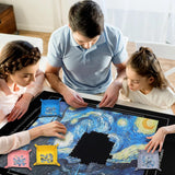 Callkroon Puzzle roll up mat Set of 4 for 500-1500 Piece Puzzles, a Great Gift for Puzzle Lovers, Soft Felt Weave, Easy to Carry When Traveling CallKroon