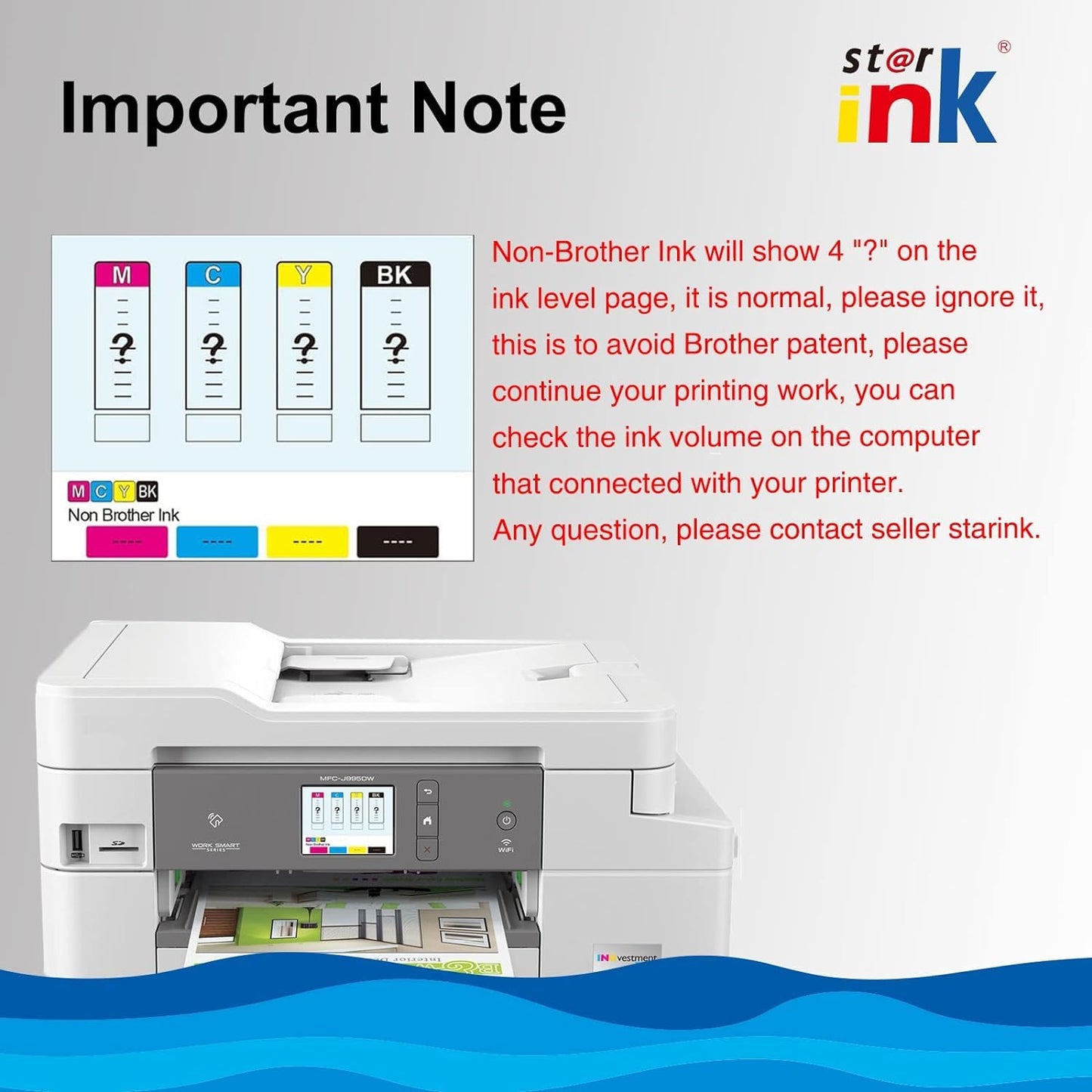 Starink LC3033XXL Replacement for Brother LC3033 LC-3033 LC3035(BK/C/M/Y) Ink Cartridge Compatible with MFC-J995DW MFC-J805DW MFC-J815DW Printer(4 Packs)