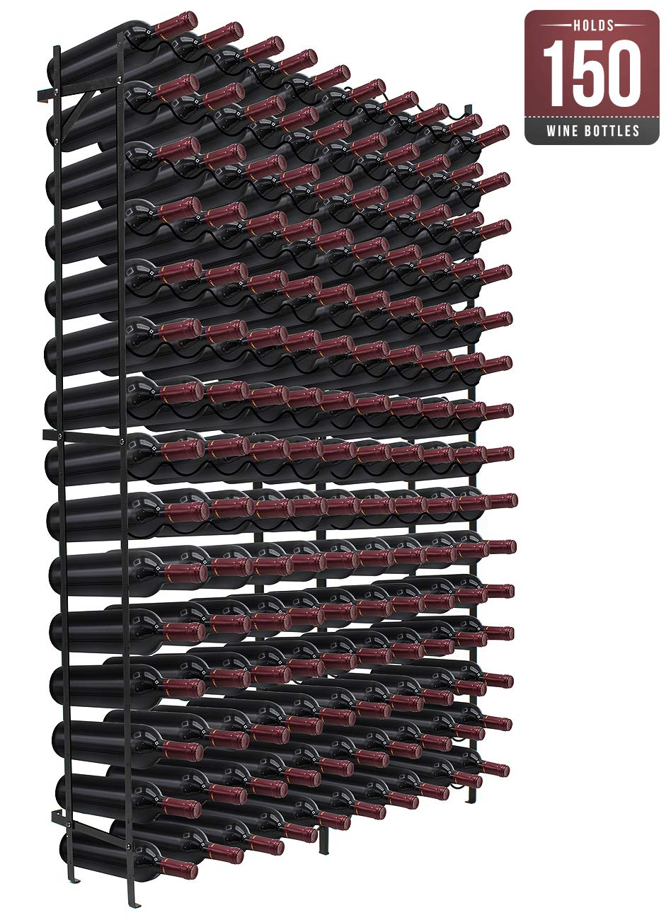 Sorbus Wine Rack Freestanding Floor - Wine Bottle Holder Holds 150 Bottles of Wine - 150 Bottle Capacity Wine Storage for Any Bar, Wine Cellar, Kitchen, Dining Room Sorbus